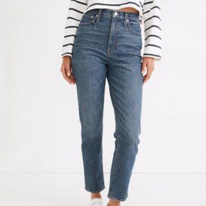 Madewell Classic Straight High Rise Jean in Corson Wash, Size 30T Tall New $128